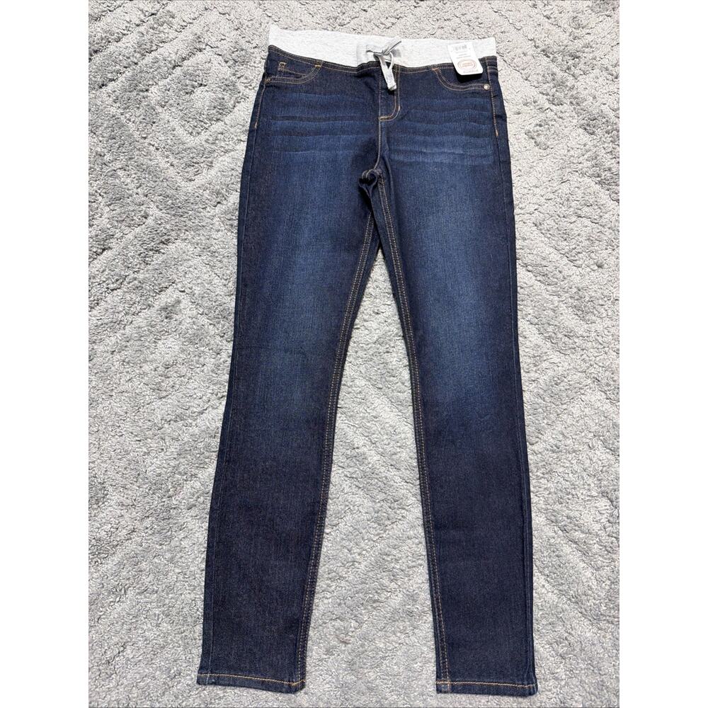 New Wonder Nation Jeans Girl's 14-16 Pull On Tie Waist Denim Blue